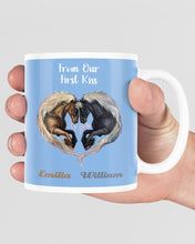 Load image into Gallery viewer, Horses From Our First Kiss Custom Name Gift For Girlfriend Mug

