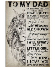 Load image into Gallery viewer, Daughter Gift For Dad Lion King Straighten My Crown Vertical Poster
