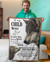 Load image into Gallery viewer, Mom Gift For Son Wolves The Rest Of Mine Fleece Blanket
