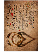 Load image into Gallery viewer, Rings Gift For Fiancee I Love You Forever And Always Vertical Poster
