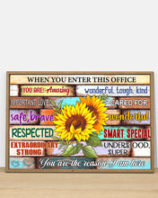 Load image into Gallery viewer, Hairdresser You Are The Reason I Am Here Sunflower Horizontal Poster
