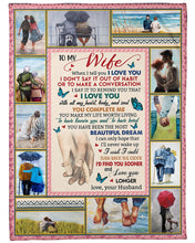 Load image into Gallery viewer, Blue Butterflies Loving Moments Love You Longer Gift For Wife Fleece Blanket
