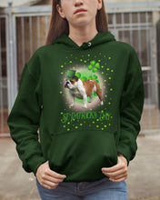Load image into Gallery viewer, Bulldog Leprechaun Clover St Patrick's Day Gift For Dog Lovers Hoodie
