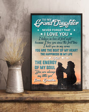 Load image into Gallery viewer, Grandma Gift For Granddaughter The Beat Of My Heart Vertical Poster
