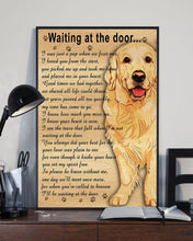 Load image into Gallery viewer, Golden Retriever Waiting At The Door Gift For Dog Lovers Vertical Poster
