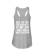 Load image into Gallery viewer, I Don't Know What I'm Doing Black And White Printed Mug Ladies Flowy Tank
