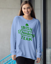 Load image into Gallery viewer, Irsih Drinking Team Green Shamrock St Patrick's Day Unisex Long Sleeve

