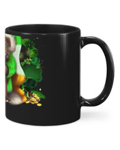 Load image into Gallery viewer, Gnome And Pitbull Coins And Pot Of Gold St Patrick's Day Gift Mug
