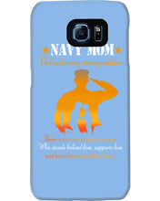 Load image into Gallery viewer, Son Gift For Navy Mom Behind Every Strong Soldier Phone case

