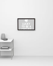 Load image into Gallery viewer, Lucky To Be A Biker Pilot Clover St Patrick's Day Gift Horizontal Poster
