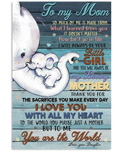 Load image into Gallery viewer, You Are The World Elephant Daughter Gift For Mom Vertical Poster
