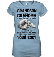 Load image into Gallery viewer, Can't Be Broken Grandma And Grandson Ladies V-Neck
