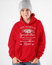 Load image into Gallery viewer, Just When A Grandmother Thinks Her Work Is Finished Hoodie
