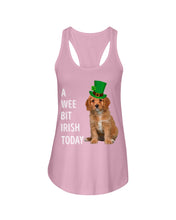 Load image into Gallery viewer, Cavapoo Irish Today Green St. Patrick's Day Printed Mug Ladies Flowy Tank
