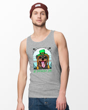 Load image into Gallery viewer, Funny Rottweiler With Green Top Hat St Patrick's Day Gift For Dog Lovers Unisex Tank Top
