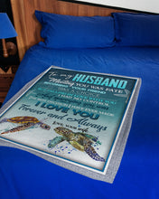 Load image into Gallery viewer, Sea Turtles Falling In Love With You Gift For Husband Fleece Blanket
