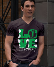Load image into Gallery viewer, Teaching Love Clover St Patrick's Day Gift Guys V-Neck
