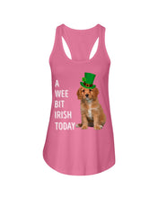 Load image into Gallery viewer, Cavapoo Irish Today Green St. Patrick's Day Printed Mug Ladies Flowy Tank
