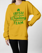 Load image into Gallery viewer, Irsih Drinking Team Green Shamrock St Patrick's Day Sweatshirt
