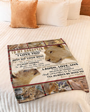 Load image into Gallery viewer, Just Do Your Best Lion Mom Gift For Daughter Fleece Blanket
