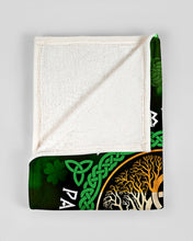 Load image into Gallery viewer, I'm Proud To Be An Irish Green Celtic Design Fleece Blanket
