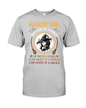 Load image into Gallery viewer, Birthday Gift For August Girl The Soul Of A Witch Guys Tee

