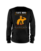 Load image into Gallery viewer, Son Gift For Navy Mom Behind Every Strong Soldier Unisex Long Sleeve
