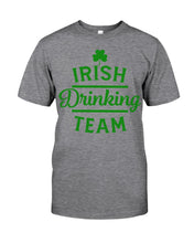 Load image into Gallery viewer, Irsih Drinking Team Green Shamrock St Patrick's Day Guys Tee
