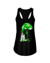 Load image into Gallery viewer, Landseer Newfie Patrick Balloons St. Patrick's Day Color Changing Mug Ladies Flowy Tank
