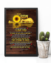 Load image into Gallery viewer, Never Forget I Love You Sunflower Water Reflection Mom Gift For Son Vertical Poster
