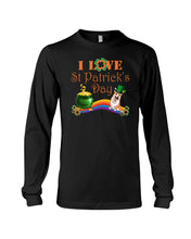 Load image into Gallery viewer, Corgi Sitting On Rainbow I Love St Patrick's Day Gift For Dog Lovers Unisex Long Sleeve
