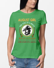 Load image into Gallery viewer, Birthday Gift For August Girl The Soul Of A Witch Ladies Tee
