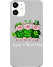 Load image into Gallery viewer, Pig Wear Plaid Shirt And Top Hat St Patrick's Day Gift Phone case
