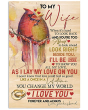 Load image into Gallery viewer, Cardinal Couple As I Lay My Love On You Gift For Wife Vertical Poster
