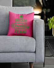 Load image into Gallery viewer, Irsih Drinking Team Green Shamrock St Patrick's Day Pillow Cover
