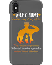 Load image into Gallery viewer, Son Gift For Navy Mom Behind Every Strong Soldier Phone case
