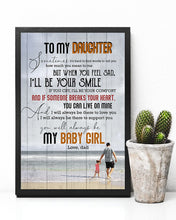 Load image into Gallery viewer, When You Feel Sad Beach Dad Gift For Daughter Vertical Poster
