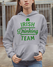 Load image into Gallery viewer, Irsih Drinking Team Green Shamrock St Patrick's Day Hoodie
