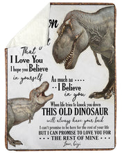 Load image into Gallery viewer, Gigi Gift For Grandson T Rex The Rest Of Mine Sherpa Blanket
