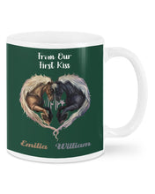 Load image into Gallery viewer, Horses From Our First Kiss Custom Name Gift For Girlfriend Mug
