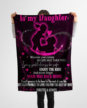 Load image into Gallery viewer, Pink Dad Gift For Daughter You Will Always Be Safe Fleece Blanket
