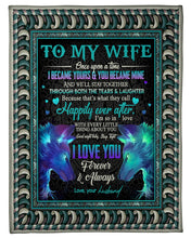 Load image into Gallery viewer, Blue Wolves So In Love With You Gift For Wife Fleece Blanket
