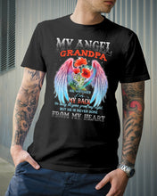 Load image into Gallery viewer, My Angel Grandpa Who Watched Over My Back Guys Tee
