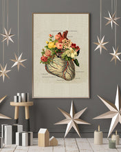 Load image into Gallery viewer, Anatomy Flower Heart Cardiologist Gift For Doctor Vertical Poster
