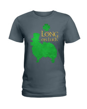 Load image into Gallery viewer, Pomeranian Long On Luck Green St. Patrick's Day Printed Mug Ladies Tee
