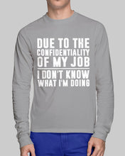 Load image into Gallery viewer, I Don't Know What I'm Doing Black And White Printed Mug Unisex Long Sleeve
