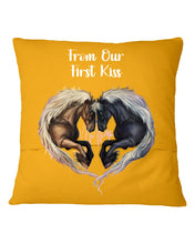 Load image into Gallery viewer, Horses From Our First Kiss Custom Name Gift For Girlfriend Pillow Cover
