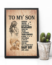 Load image into Gallery viewer, A Hug Water Reflection Always Be My Baby Boy Mom Gift For Son Vertical Poster
