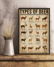 Load image into Gallery viewer, Types Of Deer Gift For Deer Lovers Vertical Poster
