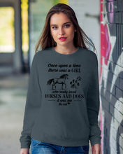 Load image into Gallery viewer, There Was A Girl Who Really Loved Horses And Dogs Sweatshirt
